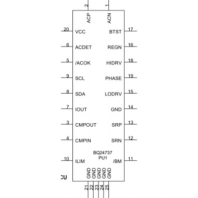 BQ24737 (BQ737) Шим контроллер Texas Instruments