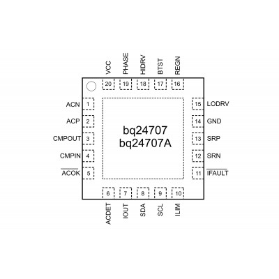 BQ24707A (BQ07A) Шим контроллер Texas Instruments