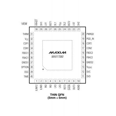 MAX17080G Шим контроллер Maxim Integrated