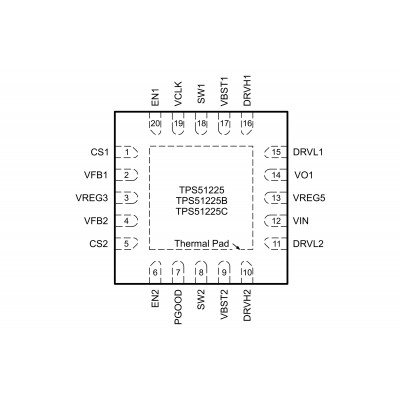 TPS51225 Шим контроллер Texas Instruments 