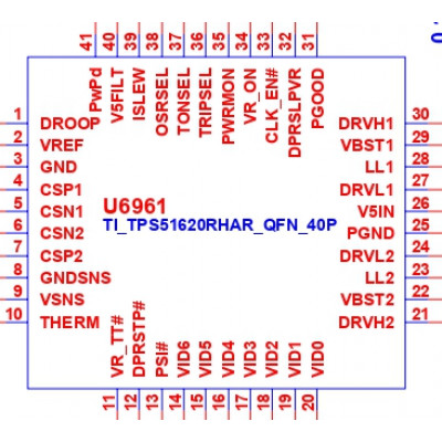 TPS51620 Шим контроллер Texas Instruments 