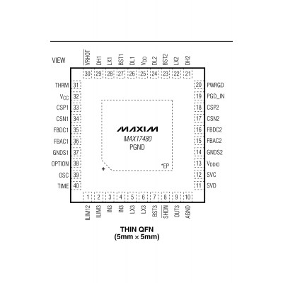 MAX17480G Шим контроллер Maxim Integrated