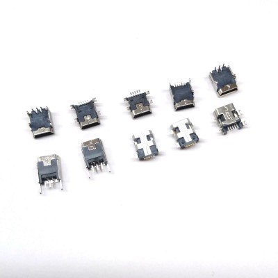 Набор разъёмов MINI USB 10 видов по 10шт.