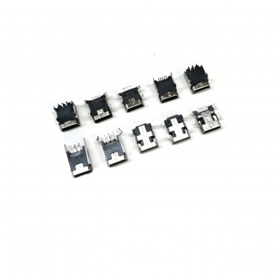 Набор разъёмов MINI USB 10 видов по 5шт.