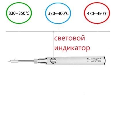 Паяльник портативный USB 5V 8Вт серый