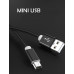 Кабель mini-USB в оплетке короткий 0,25м