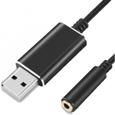 Адаптер переходник (внешняя звуковая карта) USB 2.0 с гнездом 3,5 мм/0,2м