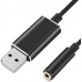 Адаптер переходник (внешняя звуковая карта) USB 2.0 с гнездом 3,5 мм/0,2м